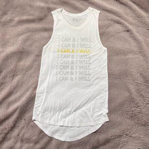 Long white cute motivational Milken Flow tanktop